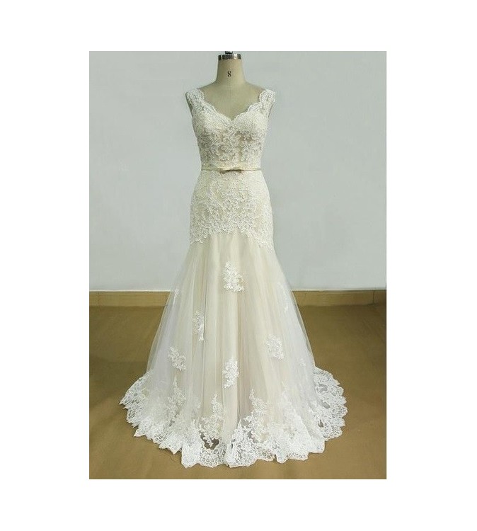Svatební šaty Krysten - šití na míru