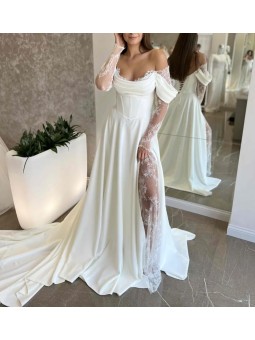 Svatební saténové sexy šaty...