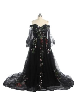 Květinové šaty Adley černé...