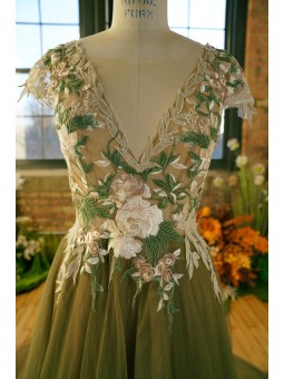 Olivové šaty Debbie